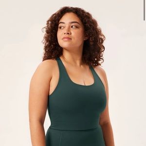 Girlfriend Collective | Paloma Racerback Bra - Moss Forest Olive Green - small